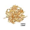 Davitu 100Pcs 2.8mm 4.8mm 6.3mm Gold Brass Car Speaker Electric Wire Connectors Set Female Crimp Terminal Connector Set - (Color: 6.3mm) view 4