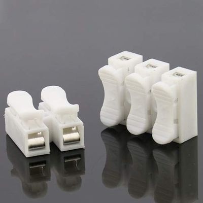 Davitu 500 Or 1000Pcs/lot CH3 LED Connection Terminal Strip Light Wire Connecting Electrical Cable Clamp Block Connector - (Color: White, Pins: 1000Pcs)