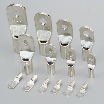 Davitu 100pcs SC2.5-4 SC2.5-5 SC2.5-6 Tin Plated Copper Cable lugs Terminal Connector Copper cable terminal Snapshot - (Color: SC2.5-6)