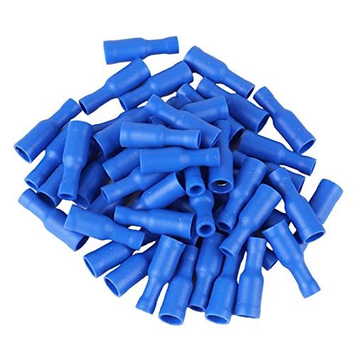 Davitu FRD2-156 1000PCS Bullet Shaped female Insulating Joint Wire Connector Electrical Crimp Terminal AWG16-14 - (Color: Blue, Pins: FRD2-156)