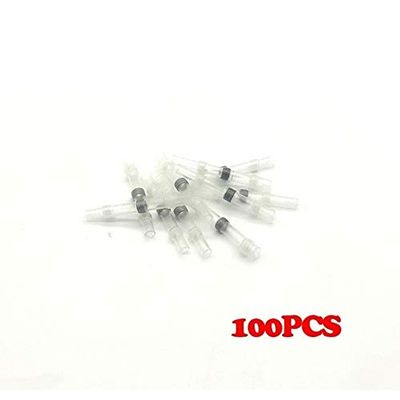 Davitu Tin ring heat shrinkable terminals connect waterproof protection tube wire in the SST-S11 SST-S21 SST-S31 SST-S41 - (Color: white 100PCS)