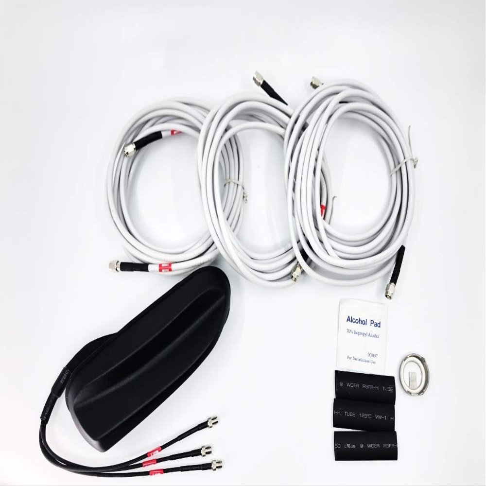 Sierra Wireless AirLink 3in1 SharkFin WiFi Antenna - 3xWiFi, 2.4/5GHz, Bolt Mount, 4m, Black (6001199)