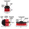 Drill Brush Heavy Duty Stiff Bristle Scrub Brush with 6 Inch Extend & Scrub Pads Cleaning Kit Great for Cleaning Pool Tile,Flooring,Brick,Ceramic,and Grout (Stiff Red) view 3