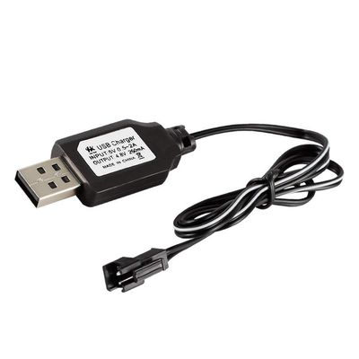Tebatu Charging Cable,USB Charger Ni-Cd Ni-MH Batteries Pack for SM-2P Plug Adapter 4.8V 250mA Output