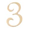 Pigeon Fleet DIY Brass House Number Decorative Metal Numbers for Home Door Mailbox, 2 Pcs Number 3 view 1