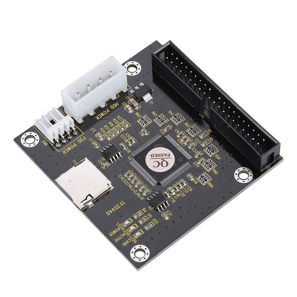 ASHATA SD to IDE 3.5 Inch 40 Pin, SD/SDHC/MMC Memory Card to IDE 40Pin Male Adapter