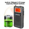 Portable Radio, Aircraft Band Radio Receiver Scanner with 4 Search Modes, Retractable Antenna and Digital LCD Display, Full Band Radio Recorder (Black) view 3