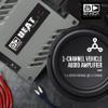 1-Channel Vehicle Audio Amplifier - 3000 Watts High-Powered Mono Bass Amplifier w/Subsonic Filter and Low Pass Filter Stable at 2 ohms, LED Indicators, Sound Specialization - Banda BEAT3002 view 4