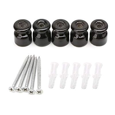 Onvas Drop&Wholesale 5PCS High Frequency Electric Porcelain Gourd 24mm Porcelain Ceramic Insulator APR28 - (Color: 1AA300326-BK)