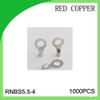 Davitu red copper 1000 PCS RNBS5.5-4 cold-pressure terminal connector cable lug high quailty - (Color: Blue) view 1