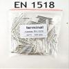 Davitu 100PCS EN1518 Tube Naked Terminal Bootlace Cooper Ferrules kit set Wire Copper Crimp Connector Insulated Cord Pin view 1