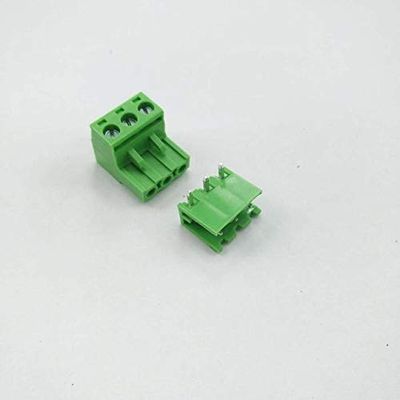 Davitu 5.0mm 2pin-10pin Curved needle Terminal plug type 300V 10A 5.0mm pitch connector pcb screw terminal block - (Color: 5 sets 3pin)