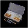 Davitu 120pc/Kit Brass 3.5mm Connectors Male & Female Terminals with Insulated Cover Gold/Transparent view 3