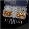 Davitu 120pc/Kit Brass 3.5mm Connectors Male & Female Terminals with Insulated Cover Gold/Transparent view 4