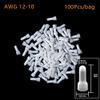 Davitu 100pcs/pack Closed End Crimp Caps Electrical Wire Cable Terminals Connectors Cap Nipple AWG 12-10/16-14/22-16 - (Color: AWG 12-10) view 1