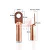 Davitu 20pcs DT50mm2 silent Copper cable terminal Pure copper Wire connector Insert ear Line nose Cable connector cable joint view 2