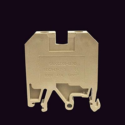 Davitu 10pcs / box SAK6EN DIN rail universal class wire cable Terminal double-deck Wire Cable Terminal