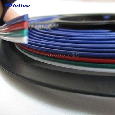 Davitu YJBCo 1m/5m/10M 2pin 3pin 4Pin 5pin Extension 22 awg RGB White Wire Connector Cable TLHOTTOP