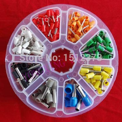 Davitu 370PCS/box cord end terminal wire cable ferrules from #22 to#10 8 size 8 color