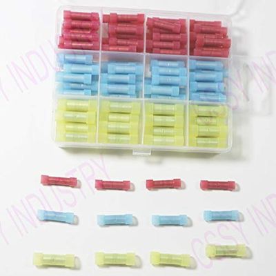 Davitu 140piece/lot nylon middle terminal Long type BNYF1.25/2/5 22-10AWG(0.5-6.0mm2) red blue yellow color wire connector