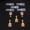 Davitu 100pcs 4.8mm Gold Brass Car Speaker Electric Wire Connectors Set 22~16AWG Female Crimp Terminal Connector 1552mm view 3