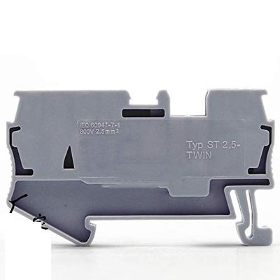 Davitu 50 pcs/bag ST2.5-TWIN Terminal rail Wiring board connector terminals Wire Cable Terminals ST-2.5-TWIN - (Color: 50 PCS)