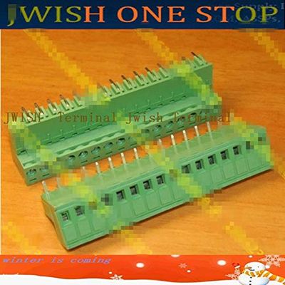 Davitu Pluggable PCB Terminal block 7.62MM 7.62 open closed KF 2EDG-7.62 2EDG 7.62mm 7P 8P 9P 10P 11P 12P STRAIGHT CURVED - (Color: curved needle open, Pins: 10PIN)