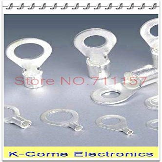 Davitu RNB 3.5 Copper Cable Lugs For 12 AWG With Mounting Hole 5 mm Circular Naked Terminals Connectors Connecting Tinned Lug