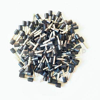 Davitu E70-25 Tube Insulated cord end terminals 0.5mm Cable Connector wire terminals Insulating Crimp wire Connector - (Color: black, Pins: E70-25)