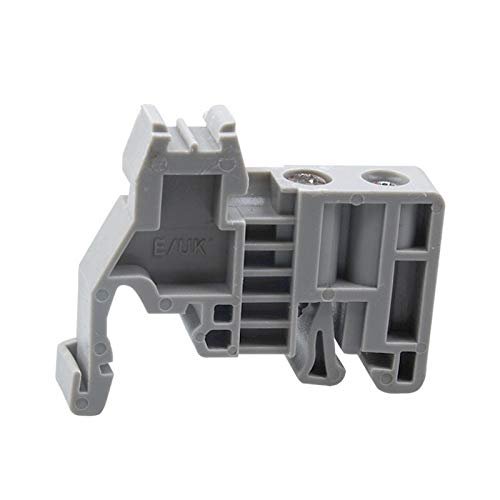 Davitu 100pcs E/UK universal terminal ending/end stoper suit G type and TH type guide rail e-uk (SKJ-2G2) Wire Cable Terminal