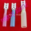 Davitu 25PCS Package Heat shrinkable Female insulating Terminal blue color 16-14AWG(1.5-2.5) square cable view 3