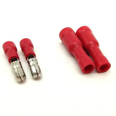 Davitu 50Pcs Red Male Female Bullet Insulated Connector Crimp Terminals Wiring Cable Plug FRD1.25-156 FRD1-156 MPD1.25-156 MPD1-156 - (Color: FRDMPD1-156)