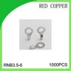Davitu red copper 1000 PCS RNB3.5-6 cold-pressure terminal connector cable lug high quailty - (Color: Blue) view 1
