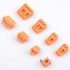 Davitu Plug in terminal HT396-3.96MM HT396, orange male and female mating 2P-10P complete set. - (Color: Curved needle, Pins: 5set 3pin) view 3
