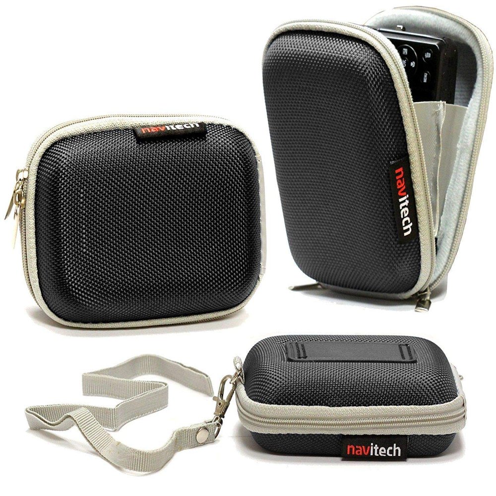Navitech Black Hard Water Resistant mp3 / Digital Audio/Voice Recorder Case/Cover (with Belt and Hand Starp)