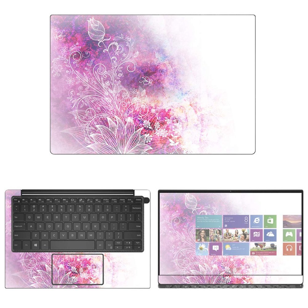 Decalrus - Protective Decal Floral Skin Sticker for Dell XPS 9380 (13.3" Screen) case Cover wrap DExps13_9380-110