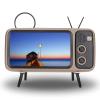 Ciglow Bluetooth Speaker, Retro HD Stereo Bluetooth Speaker Portable TV Loudspeaker Phone Stand for 6'' Mobile Phone.(Gray) view 1