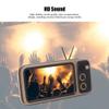 Ciglow Bluetooth Speaker, Retro HD Stereo Bluetooth Speaker Portable TV Loudspeaker Phone Stand for 6'' Mobile Phone.(Gray) view 3