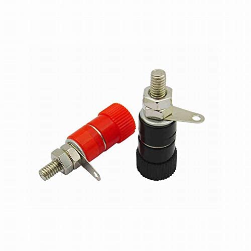 Davitu 10PCS/LOT Terminal Blocks JS-910B 4mm Amplifier Terminal Connector Binding Post Banana Plug Jack Mount Black 5 Red 5