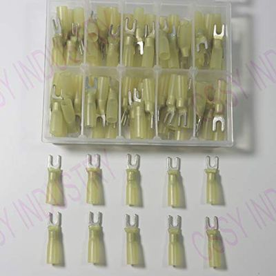 Davitu ping Fork Heat Shrink Terminals Waterproof Sleeve Tube Butt sleeving Connectors SV2-8 10 SV5.5-4S 5.5-5S 5.5-6 5.5-8 - (Color: SV5.5-4S 100PCS)