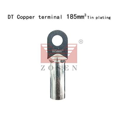 Davitu 10pcs DT185mm2 Tin plating Copper cable terminal Pure copper Wire connector ear Line nose Cable connector cable joint