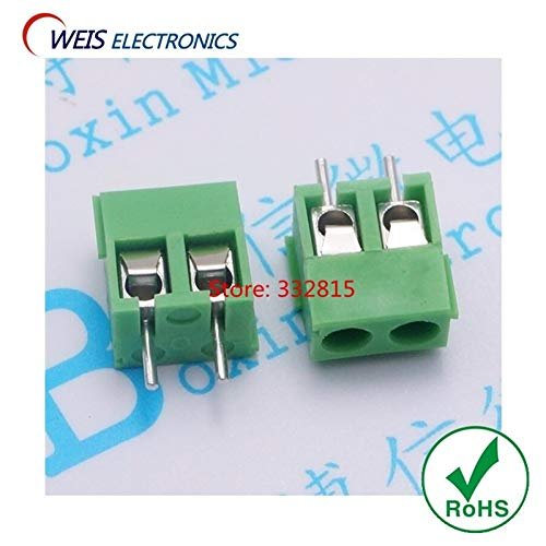 Davitu 100PCS KF396 splice 3.96mm pitch connector terminal 2P 3P Green split joint KF396-2P KF296-3P ROHS - (Color: 3P)