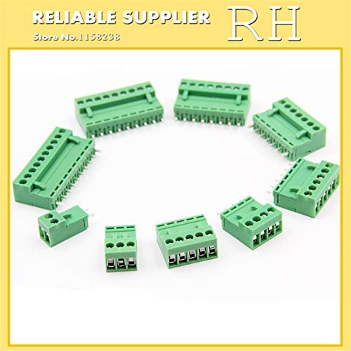 Davitu 20PCS/lot HT3.96MM Green terminals 2P 3P 4P 5P 6P 8P 3.96MM bending - (Color: 2P)