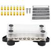 Onvas 100A BusBar 4 M6 Studs 12 M4 Screws Terminal Kit w/ 16 Adhesive Heat-Shrink Terminals Cover - (Color: Picture) view 1
