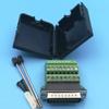 Davitu 10Pcs DB25 Male 25Pin D-Sub Connector Solderless Terminal Board Plastic Cover Screw view 1