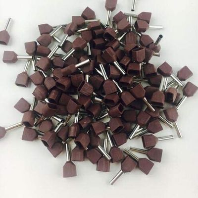 Onvas 100PCS type double pipe insulated cold-press terminal Needle end Multicolor optional default red TE1512 - (Color: Brown)