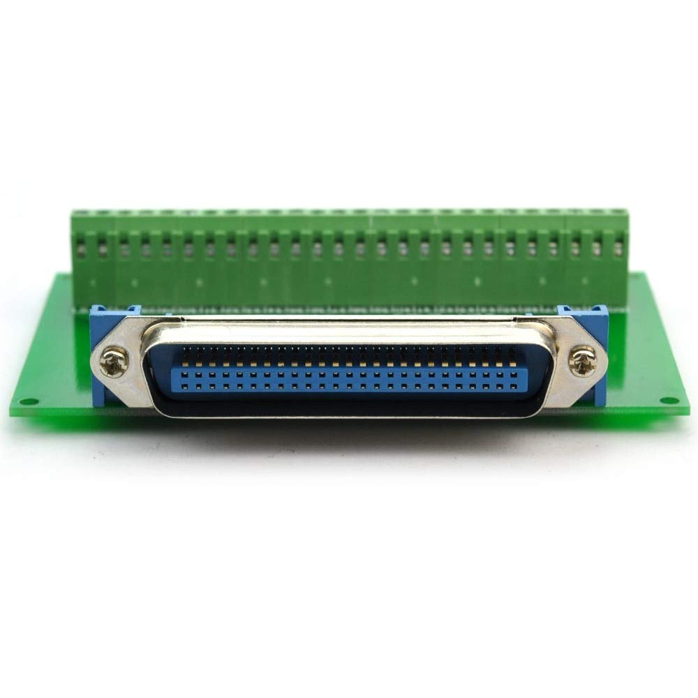 Davitu 50-Pin 0.085" Centronics Male Ribbon Connector Breakout Board.
