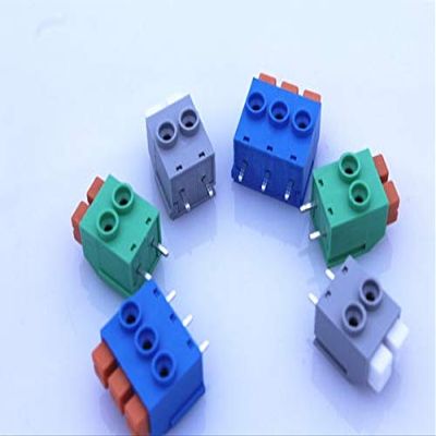 Davitu 50PCS spring terminalblock 5.0MM HY5.0 screwless connector DG390 DA270 2P 3P combine - (Color: Green, Pins: 3P)