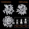 Davitu 100pcs/pack Closed End Crimp Caps Electrical Wire Cable Terminals Connectors Cap Nipple AWG 12-10/16-14/22-16 - (Color: Combination) view 1