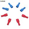 Davitu 50Pcs Red And Blue 6.3mm Female Spade Crimp Terminal Connector Insulated For 0.5-2.5mm Electrical Wire Cable Connection view 2
